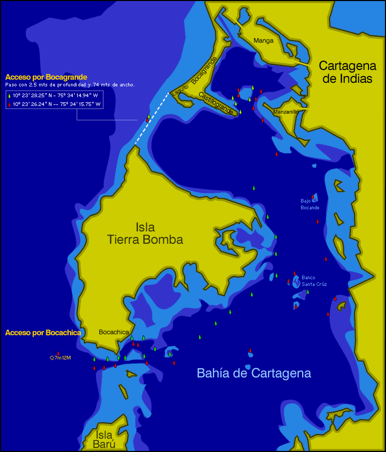 Mapa de Accesos a la Bahía